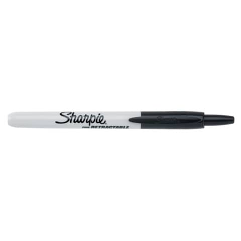 Marcatore permanente Sharpie RT a scatto F a punta conica 1 mm nero S0810840